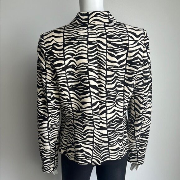 Calvin Klein Zebra Print Blazer Jacket - 8 - Picture 4 of 6